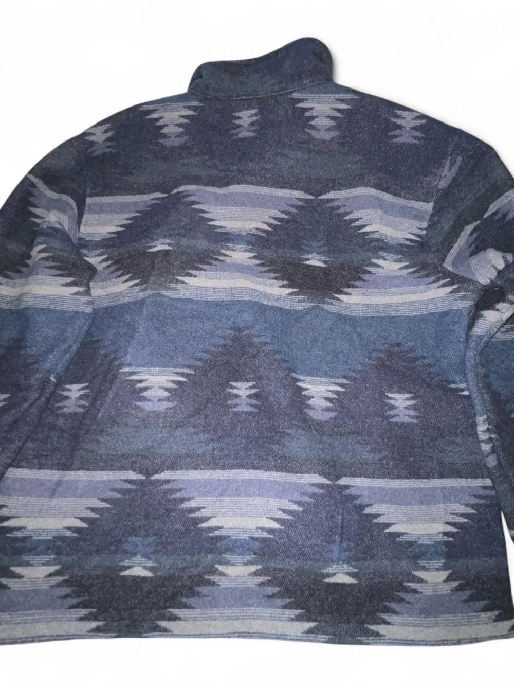 Men's Patterned Half-Zip Sweater in Blue